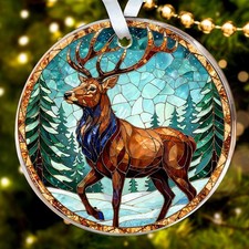 HEXMOZ Deer Christmas Ornaments - Deer Ornaments for Christmas Tree - Deer Gi...