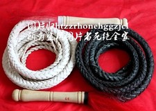 Handmade Natural Leather Horse Whip Horseback Riding Crop Cowboy Horsewhip Bull