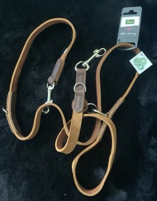 Hunter Führleine Karlby -verstellbar, dunkelbraun,  Rindsleder200/20 Neuware