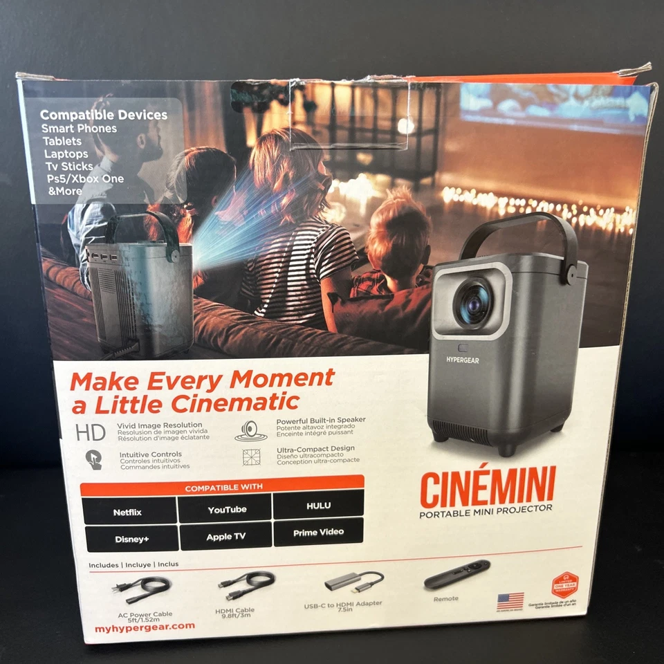 NEW Hypergear CinéMini Portable Mini Projector HD Bluetooth & Built In Speaker - Image 3 of 4