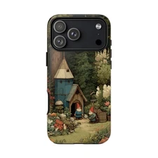 For iPhone / Galaxy / Pixel | Phone Ink Case - Garden Gnomes Whimsical