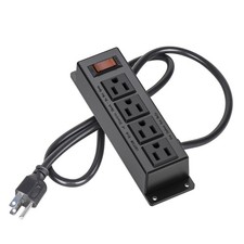 Wall Mount Power Outlet Strip, 4 Mountable 3.3ft Cord, 1M4A
