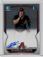 2023 Bowman Chrome Deyvison De Los Santos Auto 1st Prospect #CPA-DD Diamondbacks