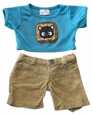 Build-A-Bear Hello Kitty Sanrio Chococat Blue T-Shirt Top Tee Pants Outfit 2010