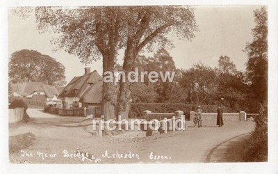 Arkesden The New Bridge Essex Uttlesford um 1910 Vintage Echtfoto Postkarte