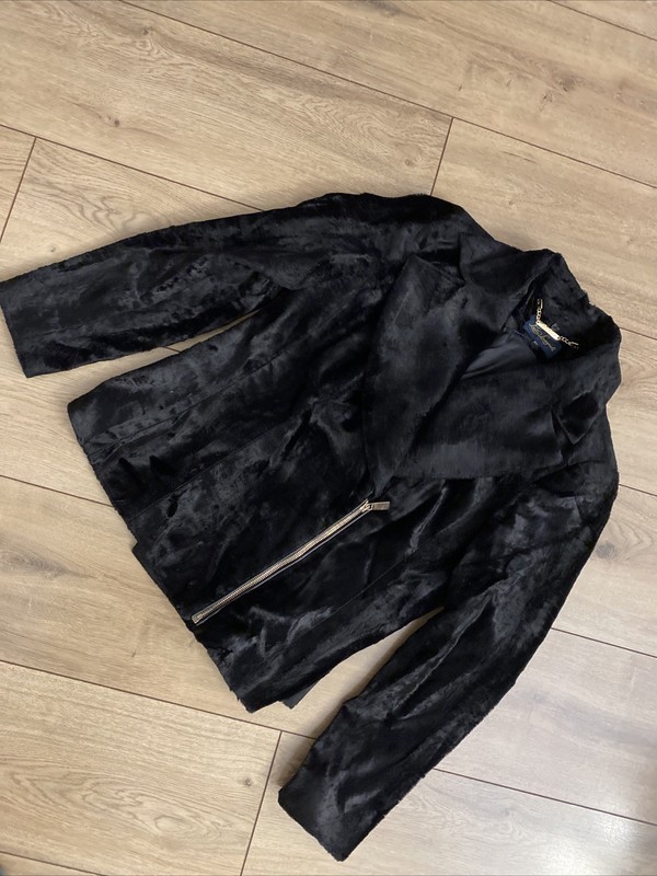 Luisa Spagnoli Jacket,  Faux  Fur Size M Medium