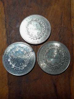 Lot 50 francs Hercule ARGENT