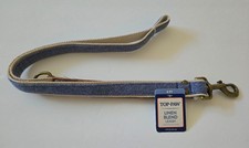 TOP PAW Linen Blend Leash w/Accessory Ring - Denim/Canvas/Leather - 4 ft.