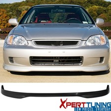 Fits 99-00 Honda Civic Ek Jdm T-r Style Front Bumper Lip Spoiler Unpainted Pp