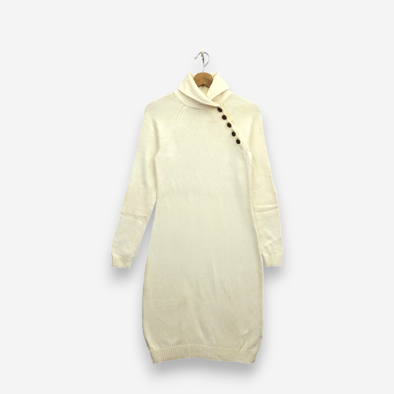 Vintage Ralph Lauren Knitted Pullover Sweater RARE Dress Buttoned Robe Size XS