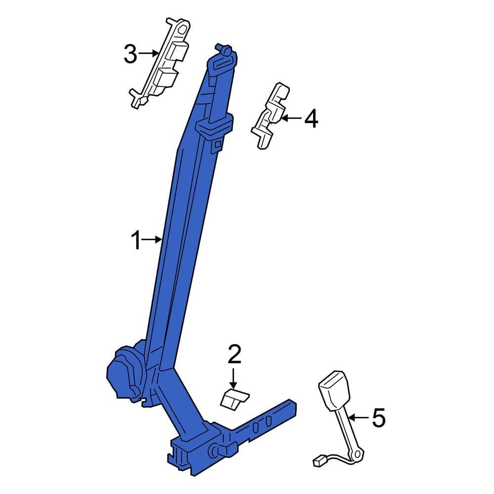 For Nissan Murano 15-18 Nissan Front Left Seat Belt Lap & Shoulder Belt