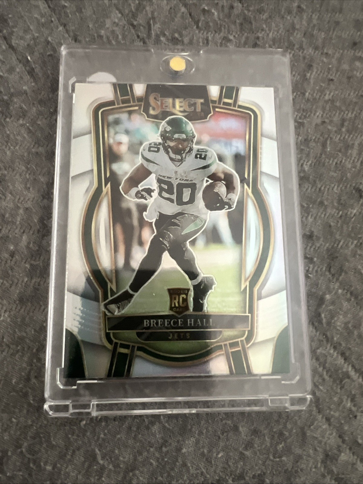 2022 Select Football Breece Hall Club Level Rookie Silver Prizm