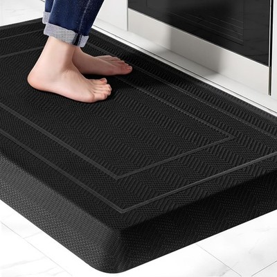 UKISS 9/10'''' Extra Thick Cushioned Anti Fatigue Kitchen Mat, Waterproof High Den