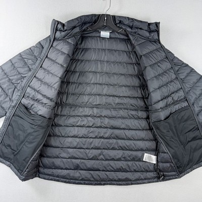 Columbia Foster Falls Puffer Jacket Size M Mens Black Omni-Shield
