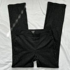 Soho Y2K Office Siren Black Metallic Pinstripe Business Pants Size Small