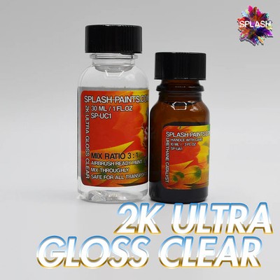 Splash Paints SP-UC1 2K Gloss Clear w/Activator 30ml/1oz.