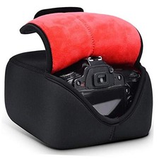 DSLR SLR Camera Sleeve Case with Neoprene Protection, Compatible large black