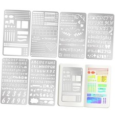 6 Pcs Journal Stencils, Planner Stencils for Journaling Notebook Journal Style