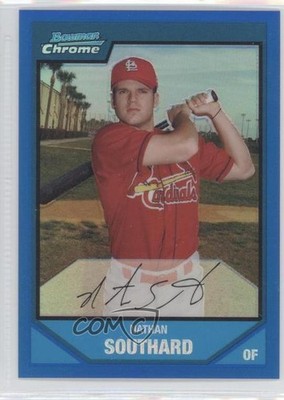 2007 Bowman Chrome Prospects Blue Refractor 71/150 Nathan Southard #BC177 0a7