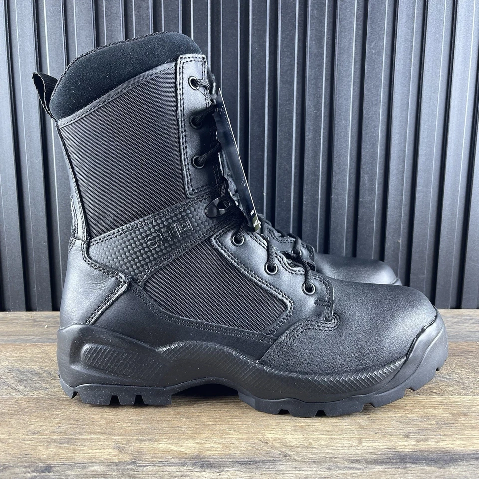 Botas de combate 5.11 Tactical ATAC 2.0 8" talla 10 anchas para hombre negras con cremallera lateral Foto 3 de 4