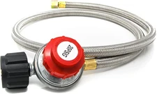 Gas One 2113 0-20PSI Propane Regulator with Hose 4 Ft
