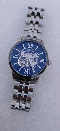 Kenneth Cole NY GL21224 Automatic Skeleton Luxury Dress Stainless Bracelet Watch - Picture 1 of 5