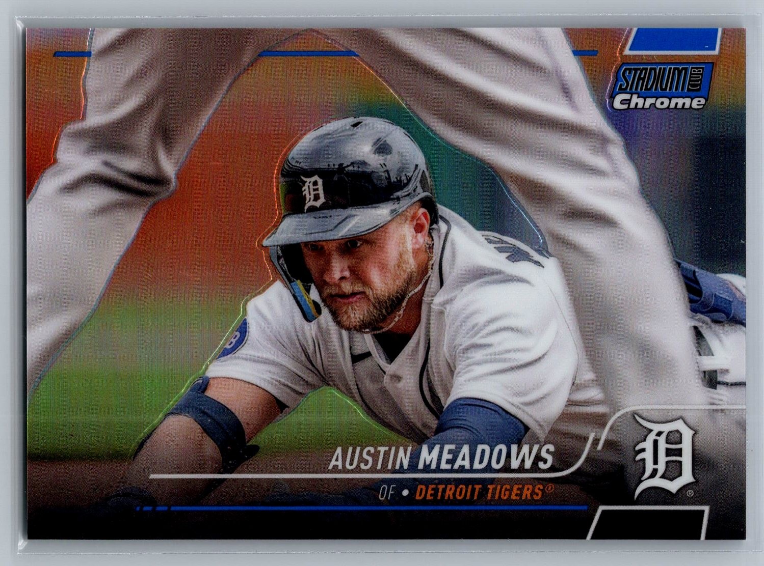 Austin Meadows 2022 Stadium Club Chrome Blue Refractor /199 #258