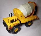 Vintage Tonka Cement Mixer Truck Yellow/White XMB-975 Metal, Working Barrel