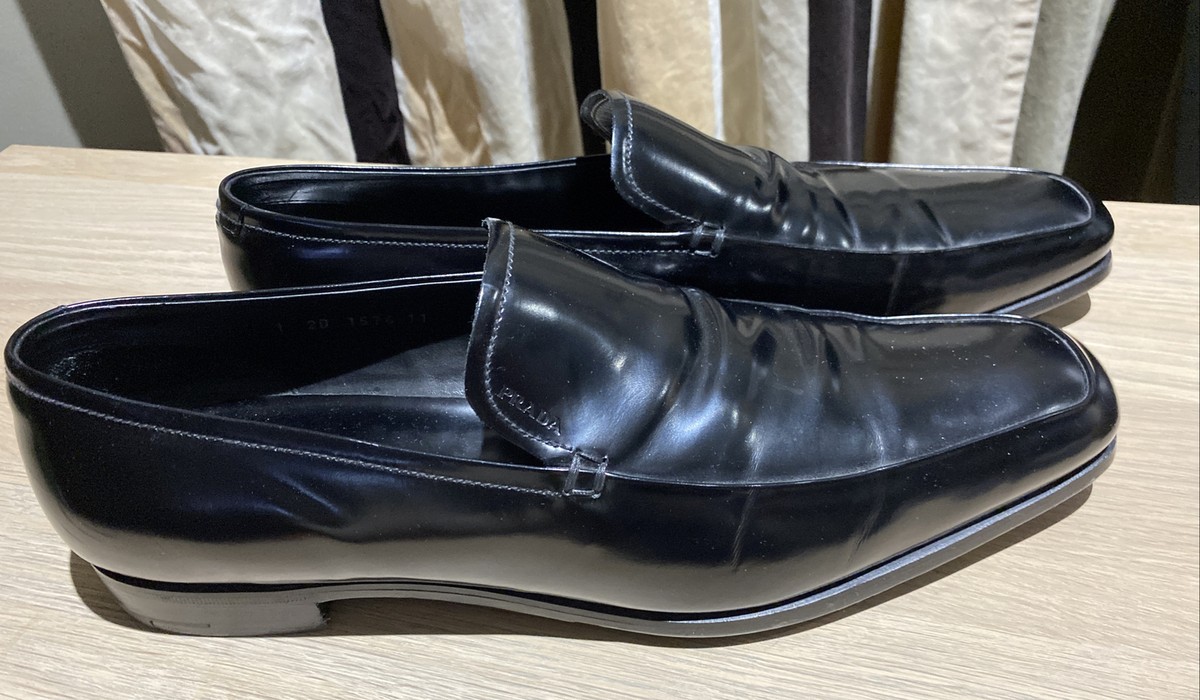 Men's PRADA Black Loafer Shoes Size 11 | eBay