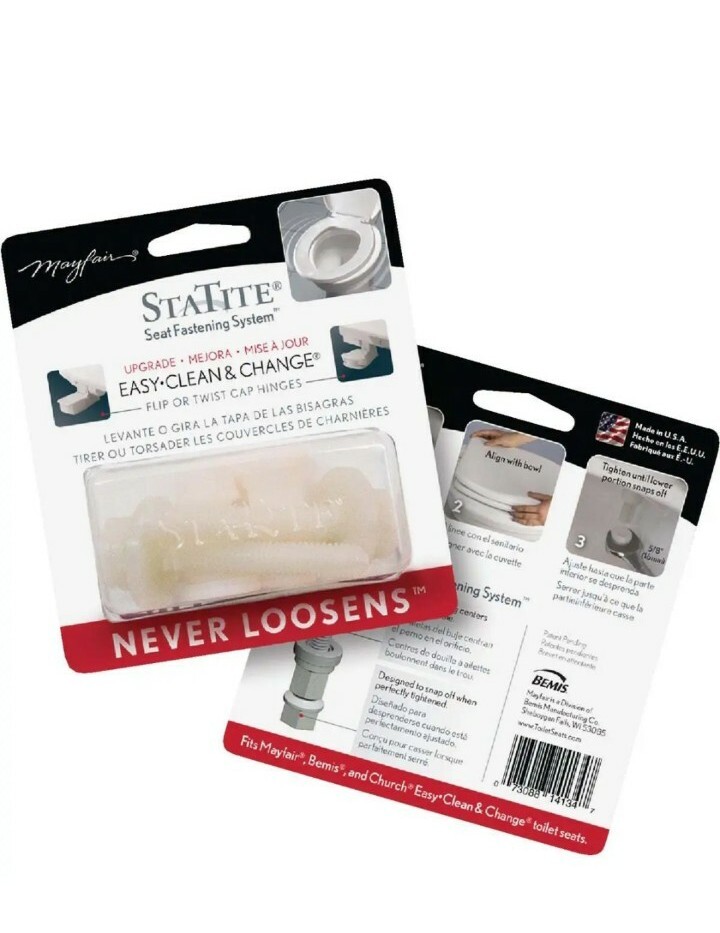 Mayfair 3/4" x 2-1/2" Nylon Toilet Seat Bolt, Includes Nuts and Washers Mayfair