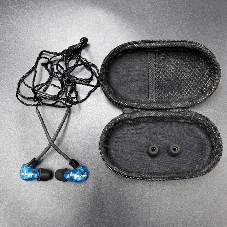 Auriculares internos con cable Shure SE215 Auriculares con aislamiento de sonido - Azul Foto 4 de 4