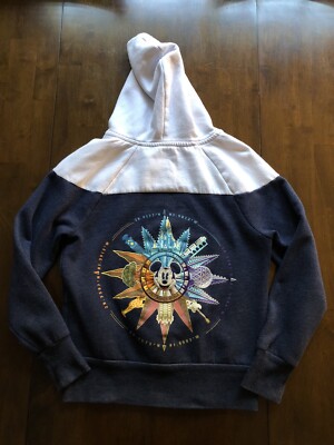 Walt Disney World Four Parks Compass Mickey Mouse Full Zip Hoodie Size XS |  eBay