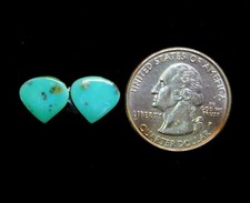 06 CT Natural Arizona Turquoise Pair Pear Cabochon Gemstone 11x11x3 MM CV 09