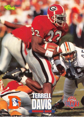 1995 Classic Draft Football Terrell Davis Rookie Card #54 NM/MT
