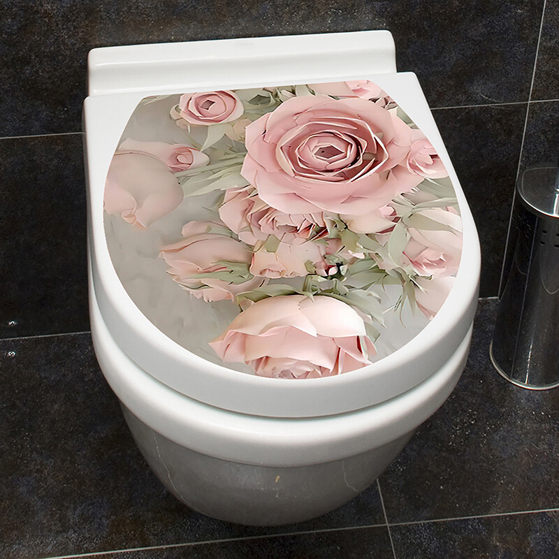 Wc Sliding Sticker WC Pedestal Pan Cover Sticker Toilet Stool Commode Sticker Home ...