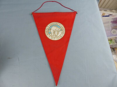 Fanion Hockey Sur Glace Norges Ishockey Forbund 1934 - Vintage Wimpel