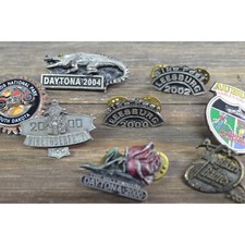 Pewter Biker Pin Lot with Other Daytona Harley Various Motorcycle Bag Gear