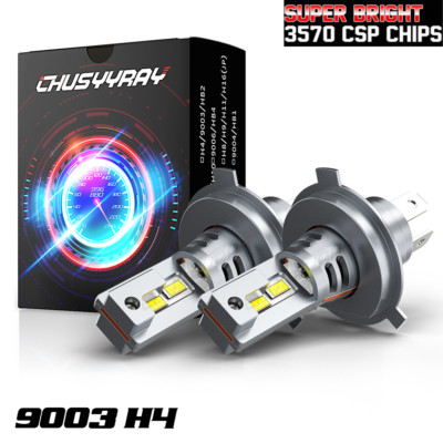 H4 9003 LED Headlights Bulbs Conversion Kit High Low Beam 60W 6000K White