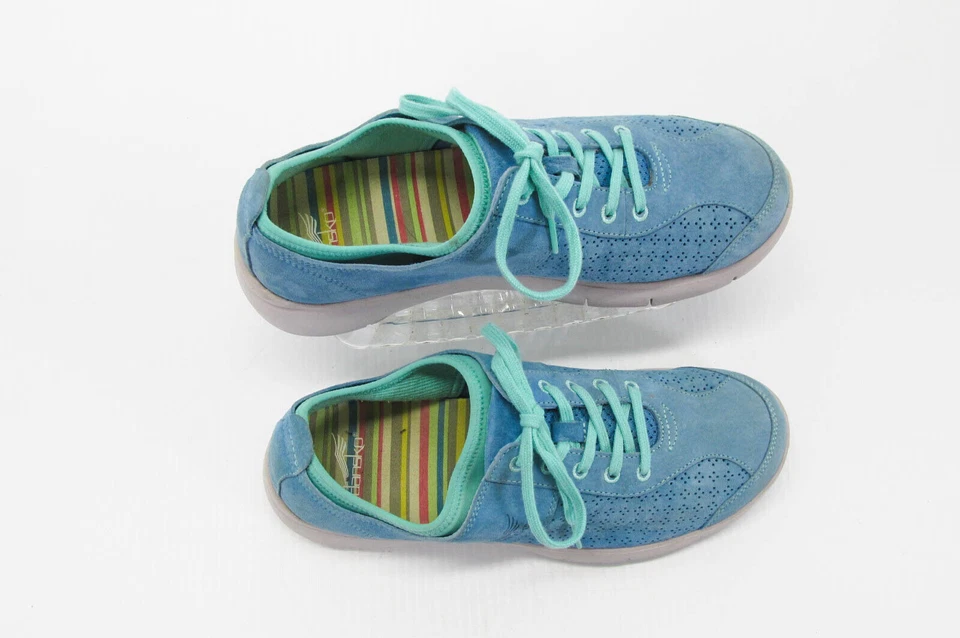 Zapatos para mujer Dansko Elise talla 9M EUR 40 azul gamuza profesional zapatillas de trabajo usadas muy buen estado Foto 2 de 4