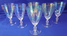 Glastonbury Lotus Iridescent (6) Iced Tea Glasses, 6 1/4"   (S43)