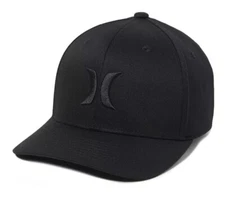 HURLEY One And Only Men’s Flex Fit Hat Cap Black L/XL • HNHM0002-022 NEW