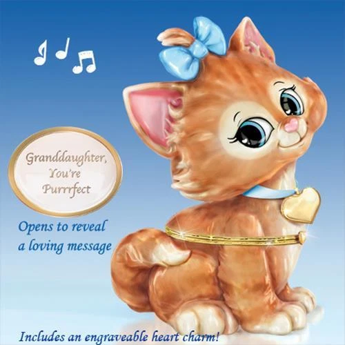 Purr-fect Cat Daughter Trinket Musical Box Bradford Exchange - Picture 1 of 1