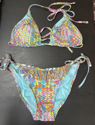 Trina Turk Coral Reef Bikini Set 38 (UK 12) Oberteil, 36 (UK 10) Unterteil - sehr guter Zustand