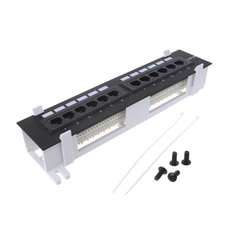 6-Port CAT5e Shielded Patch Panel 10G Ready Metal Housing Color-Coded Labeling - Picture 8 of 8