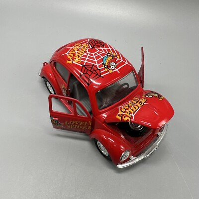 SS5702 Red Pull Back Volkswagen Beetle VW Bug Lovely Spider Doors