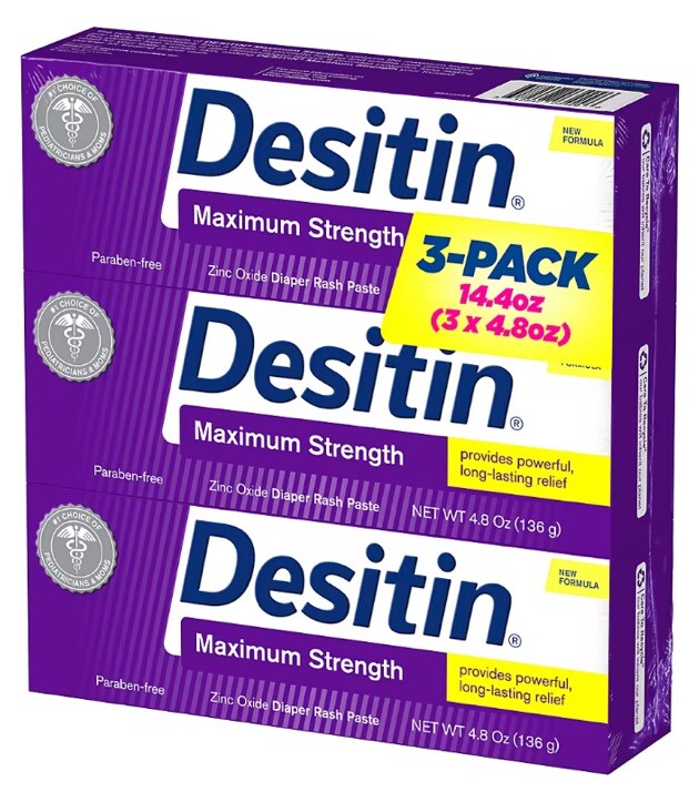 Desitin Baby Diaper Rash Maximum Strength Original Paste 3 Pack Of 4.8oz (136g) - Image 6