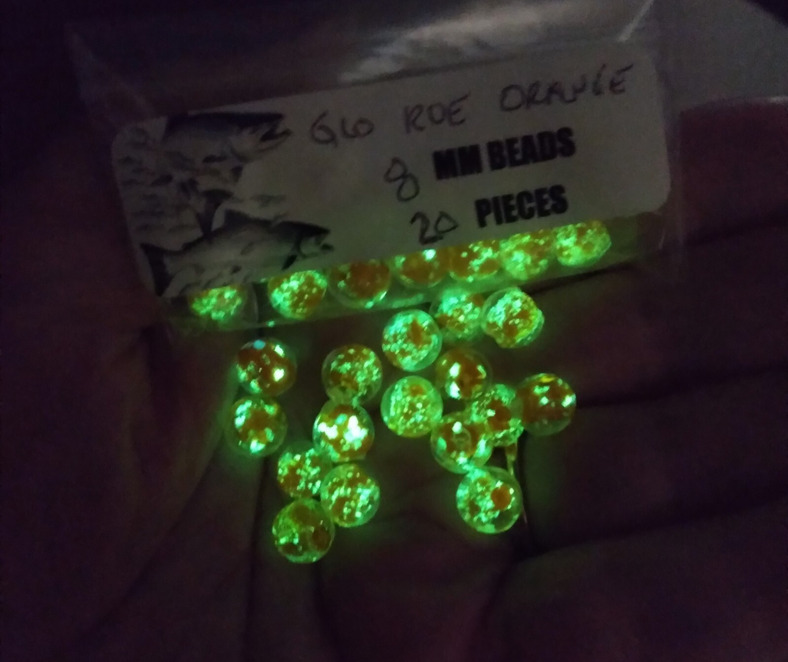 glow roe orange egg beads Fishing Trout Salmon Steelhead Beads 8mm 20ct