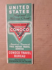 Conoco Road Map of United States circa 1933