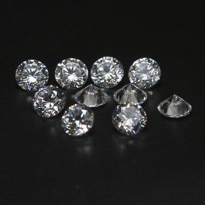 D Color VVS2 Clarity Brilliant Cut 10 Pcs Lot of White Diamond 0.70 mm Round