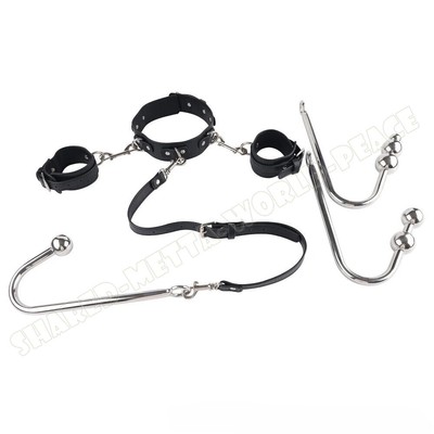 Hook Hancuffs Collar Man Women Metal Hook Chastity Device Couples Flirt